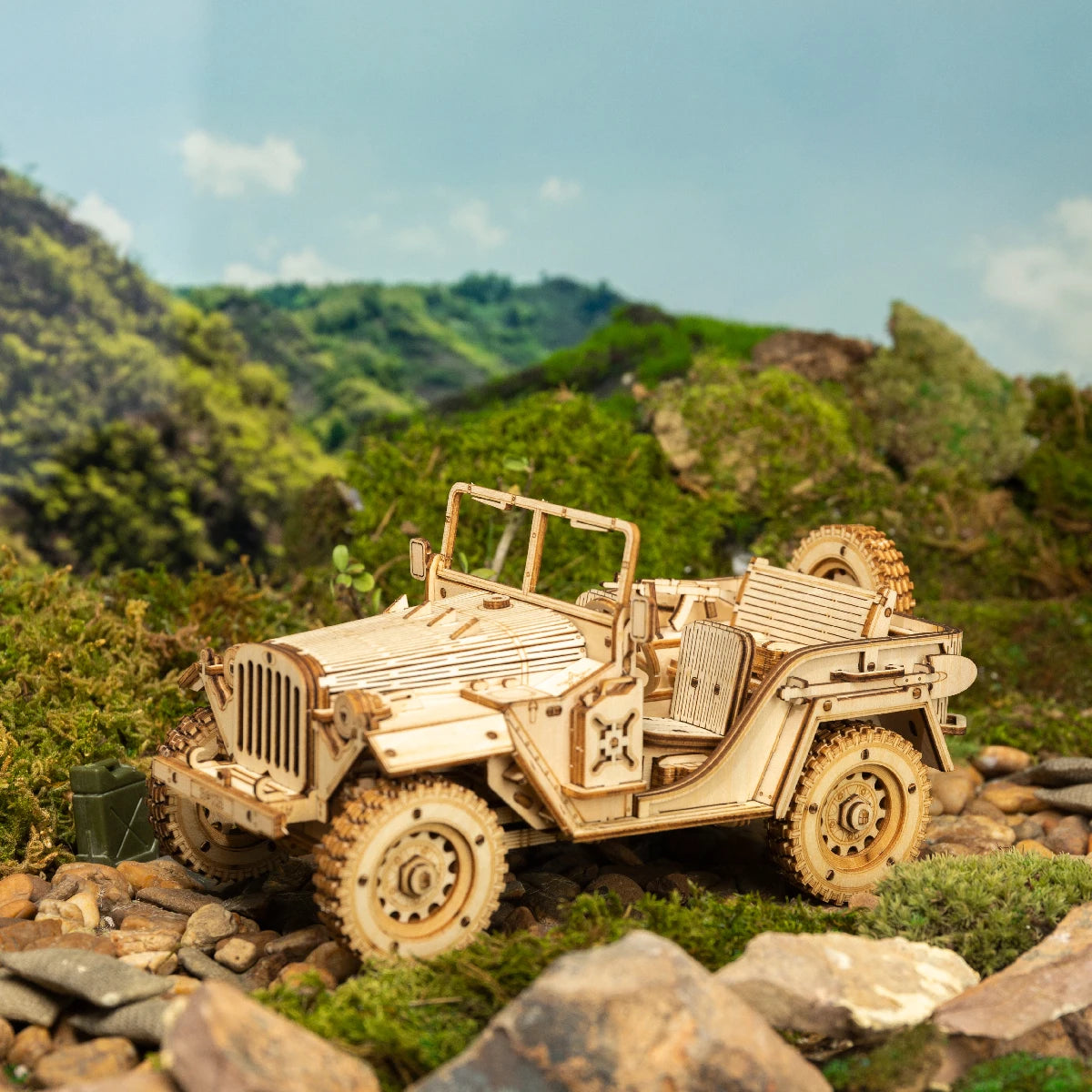 Get Up to 25% Off on 3D Puzzle Movable Steam Train, Car, Jeep Assembly Toy – Perfect Gift for Children and Adults! Wooden Model Building Block Kits!