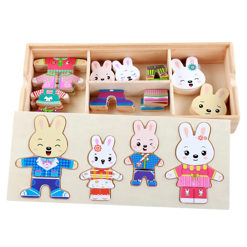 Children's Dress-Up Puzzle Game | Educational Wooden Jigsaw Toy for Early Learning | Perfect Gift for Kids