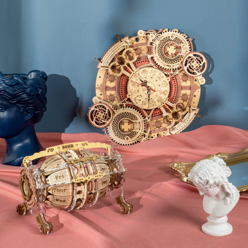 Special Discounts up to 25% on Zodiac Wall Clock: TIME ART 3D Wooden Puzzle Model Kit – Perfect DIY Gift for Teens and Adults!