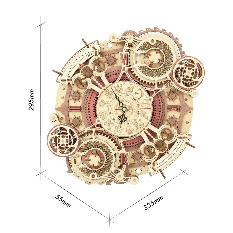 Special Discounts up to 25% on Zodiac Wall Clock: TIME ART 3D Wooden Puzzle Model Kit – Perfect DIY Gift for Teens and Adults!