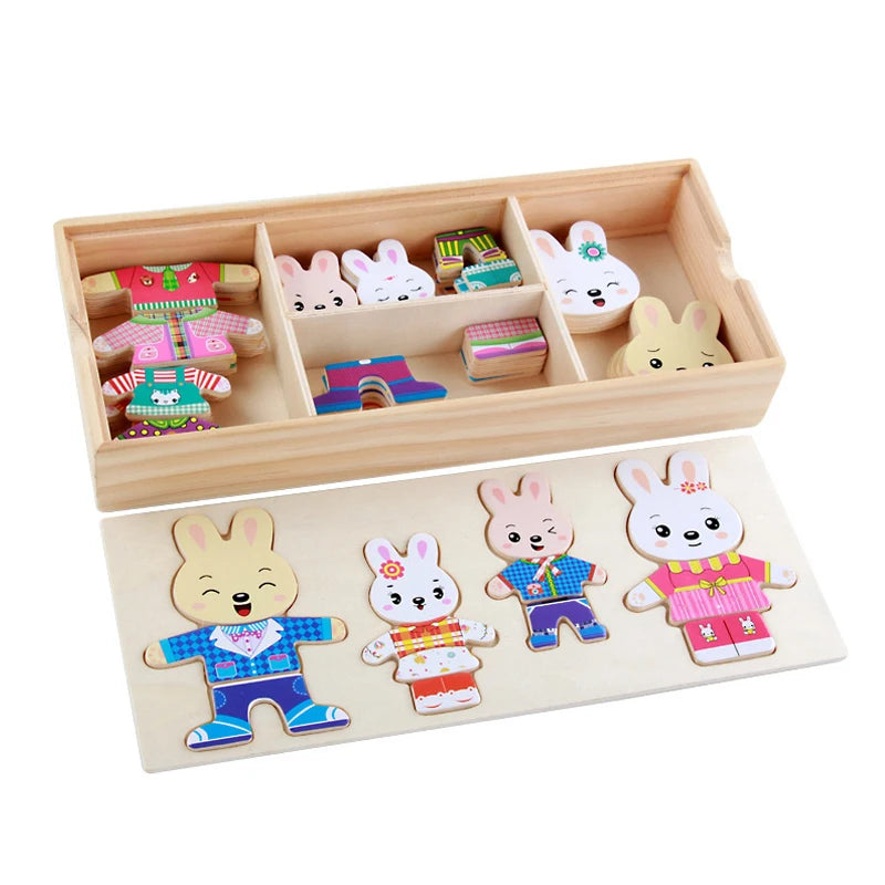 Children's Dress-Up Puzzle Game | Educational Wooden Jigsaw Toy for Early Learning | Perfect Gift for Kids
