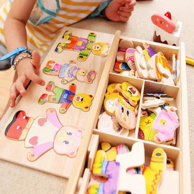 Children's Dress-Up Puzzle Game | Educational Wooden Jigsaw Toy for Early Learning | Perfect Gift for Kids