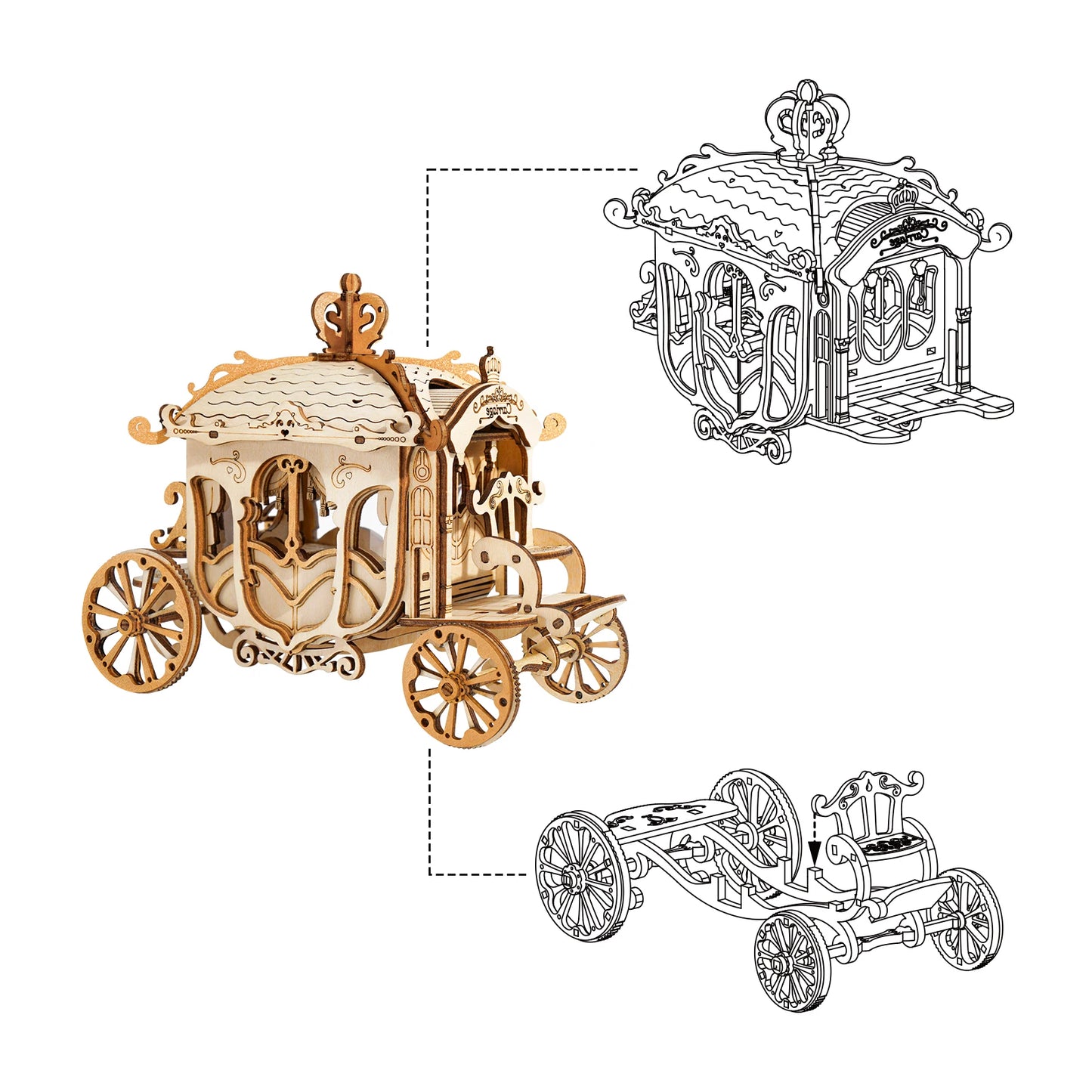 Get 25% Off on DIY 3D Transportation Wooden Model Kits – Vintage Car, Tramcar, and Carriage! Perfect Gift for Kids and Adults!