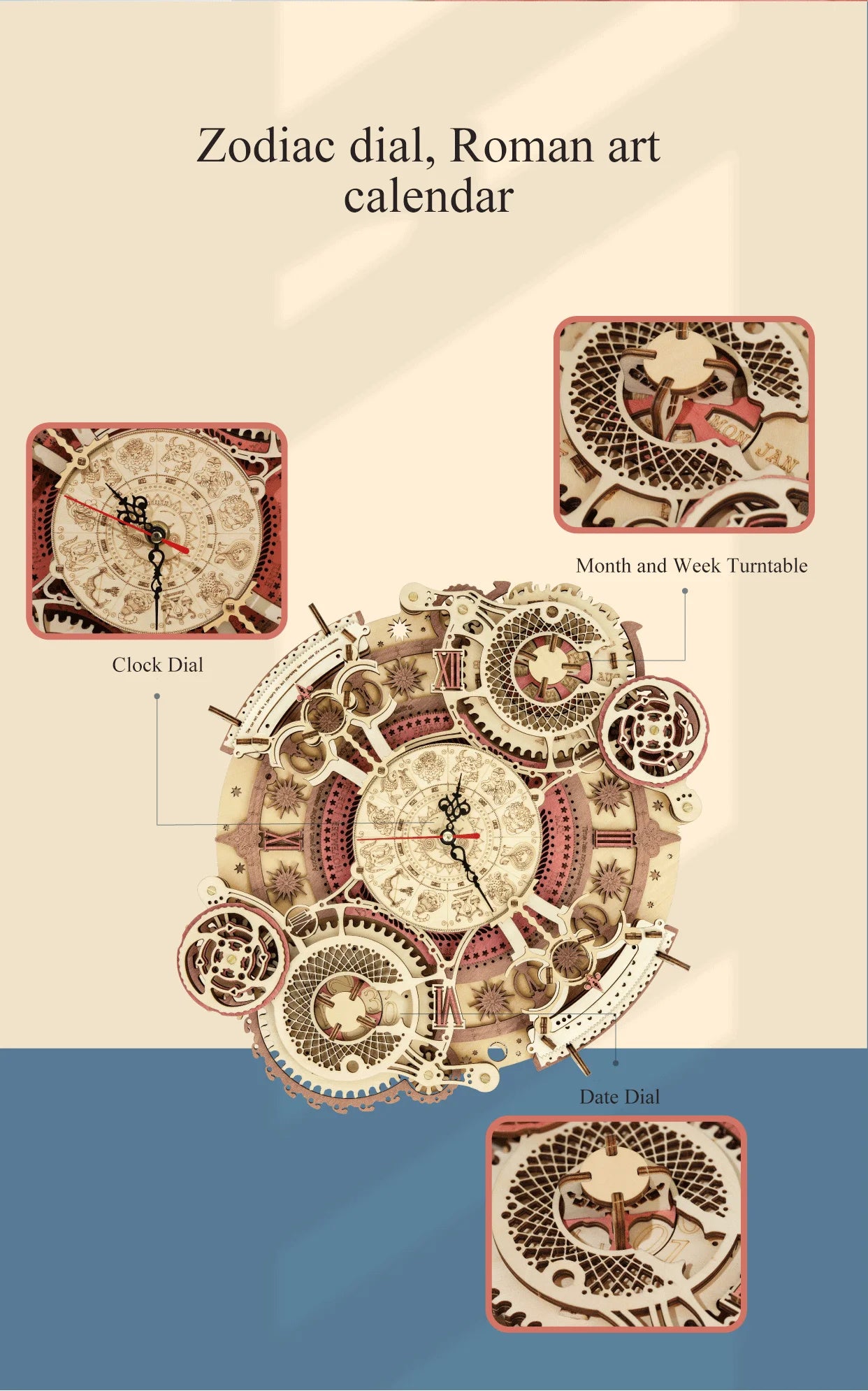 Special Discounts up to 25% on Zodiac Wall Clock: TIME ART 3D Wooden Puzzle Model Kit – Perfect DIY Gift for Teens and Adults!