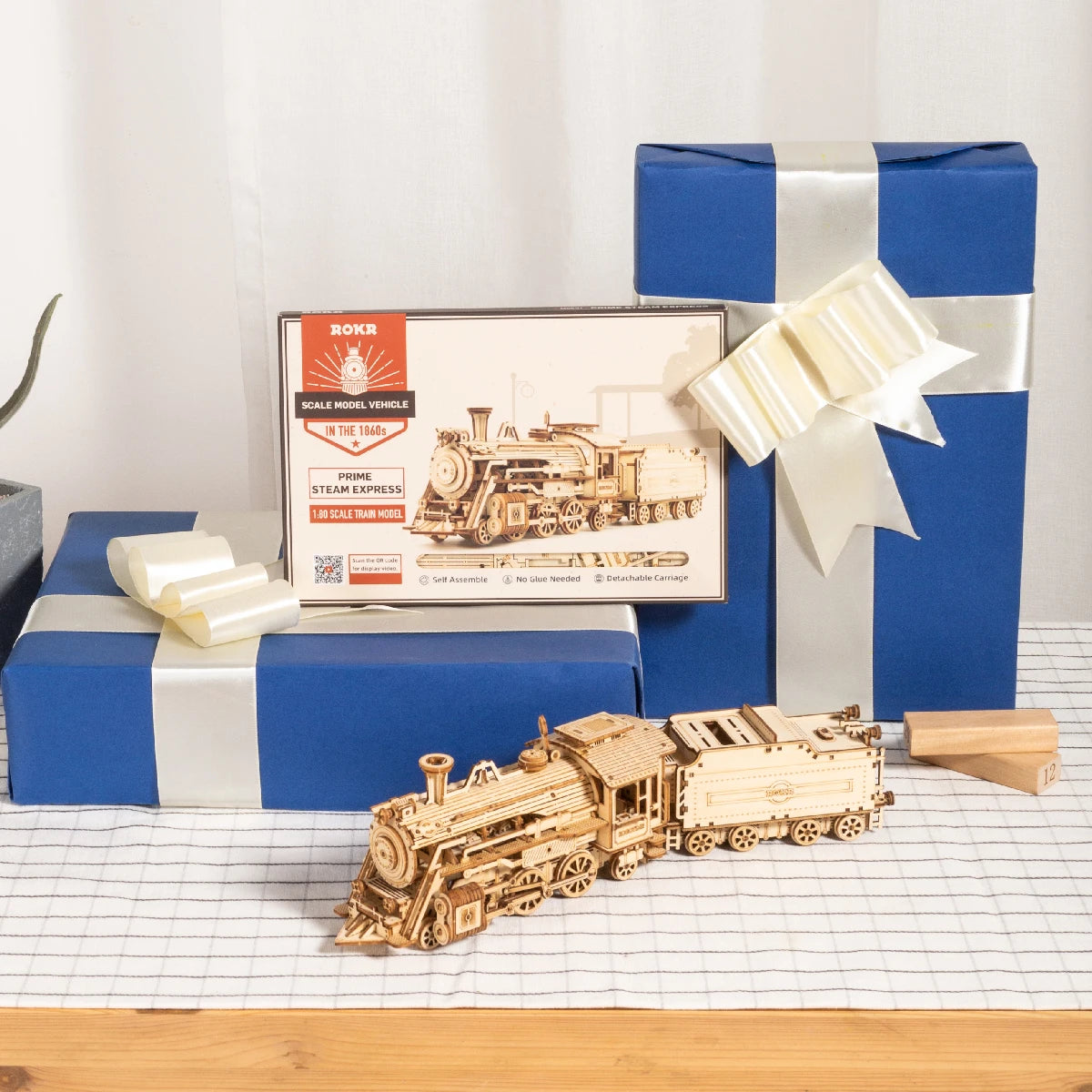 Get Up to 25% Off on 3D Puzzle Movable Steam Train, Car, Jeep Assembly Toy – Perfect Gift for Children and Adults! Wooden Model Building Block Kits!
