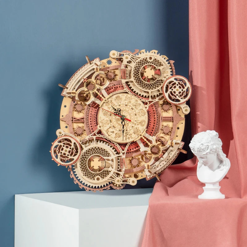 Special Discounts up to 25% on Zodiac Wall Clock: TIME ART 3D Wooden Puzzle Model Kit – Perfect DIY Gift for Teens and Adults!