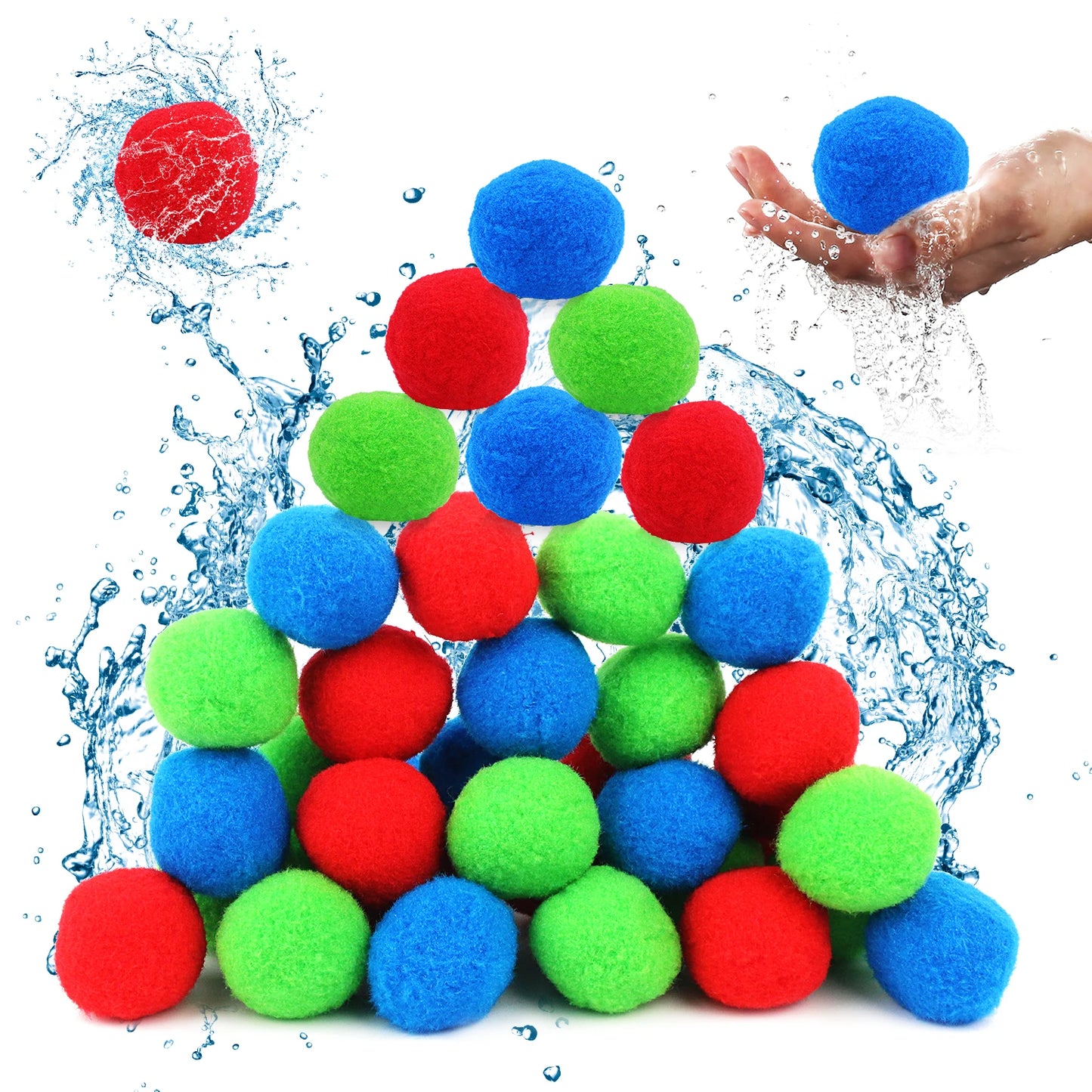 Reusable Water Cotton Balls – Perfect for Pools, Beach Parties, and Water Fights
