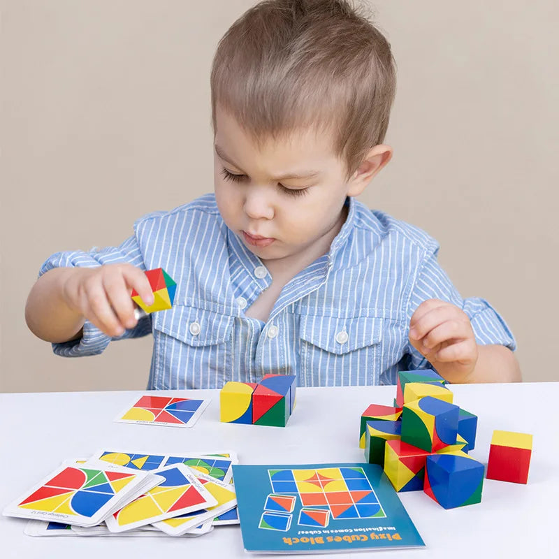 Wooden Educational Toys Cube – Space Thinking Building Blocks for Kids