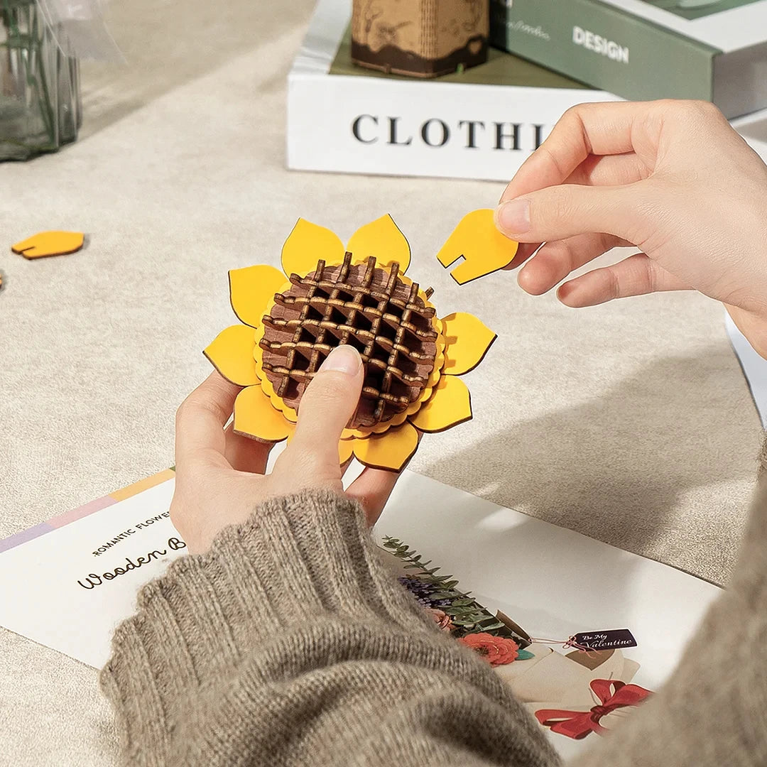 DIY Wooden Flower Bouquet: Beautiful Handmade Gift! Eco-Friendly Materials, 3D Puzzle for Girlfriends’ Decor. Exclusive Discounts up to 25%!