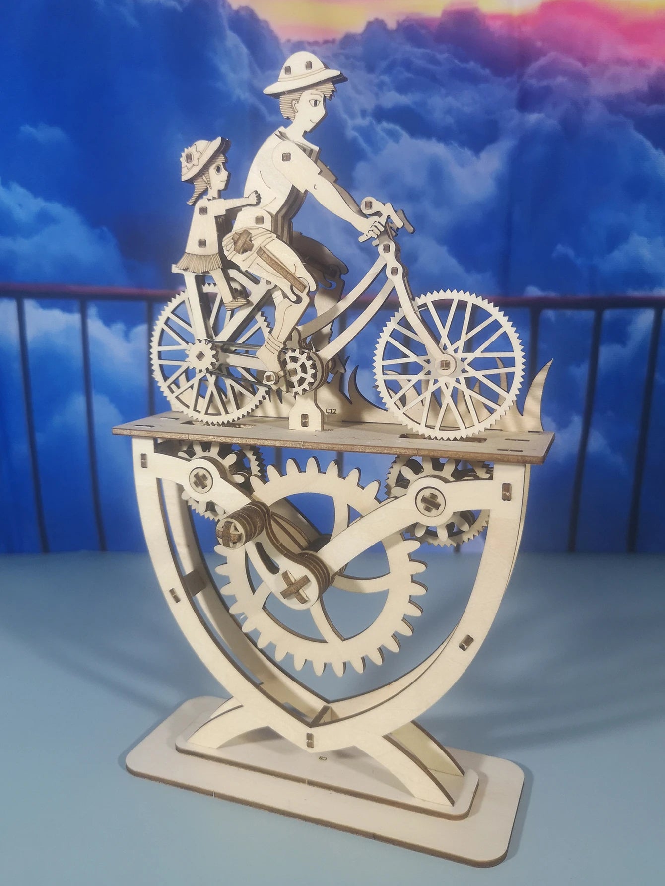 Up to 25% Off!!! 3D Wooden Puzzle Father and Son/Daughter - DIY Handmade Bicycle Assembly Model Kit – Creative Decoration