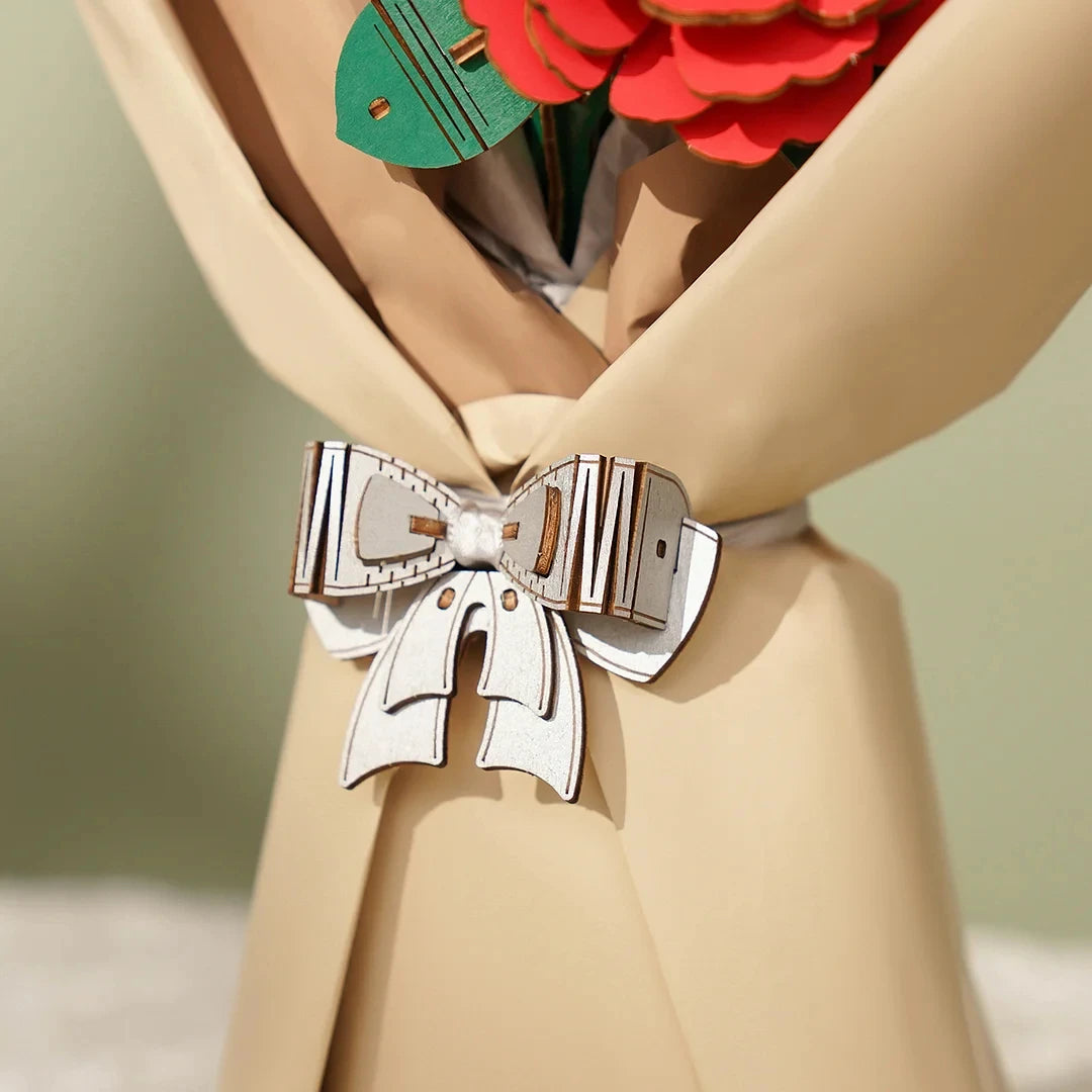 DIY Wooden Flower Bouquet: Beautiful Handmade Gift! Eco-Friendly Materials, 3D Puzzle for Girlfriends’ Decor. Exclusive Discounts up to 25%!