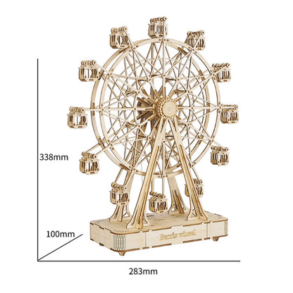 232-Piece Rotatable DIY 3D Ferris Wheel Wooden Model Kit with music– Exclusive Discounts up to 25%!