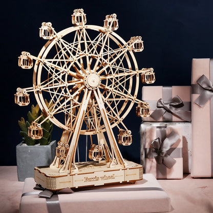 232-Piece Rotatable DIY 3D Ferris Wheel Wooden Model Kit with music– Exclusive Discounts up to 25%!