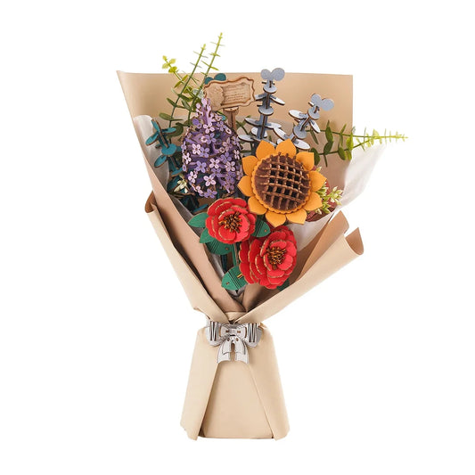 DIY Wooden Flower Bouquet: Beautiful Handmade Gift! Eco-Friendly Materials, 3D Puzzle for Girlfriends’ Decor. Exclusive Discounts up to 25%!