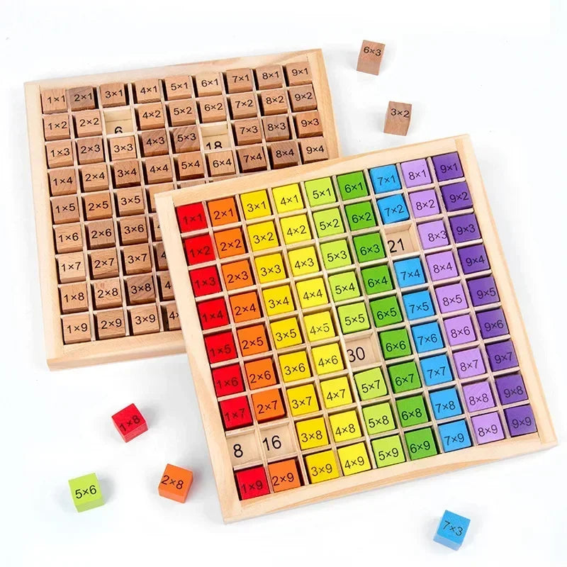 Montessori Educational Wooden Toys – 99 Multiplication Table Math Aids