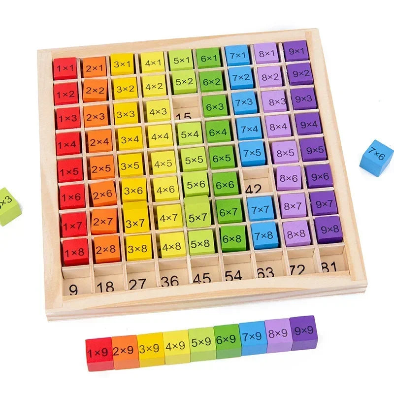 Montessori Educational Wooden Toys – 99 Multiplication Table Math Aids